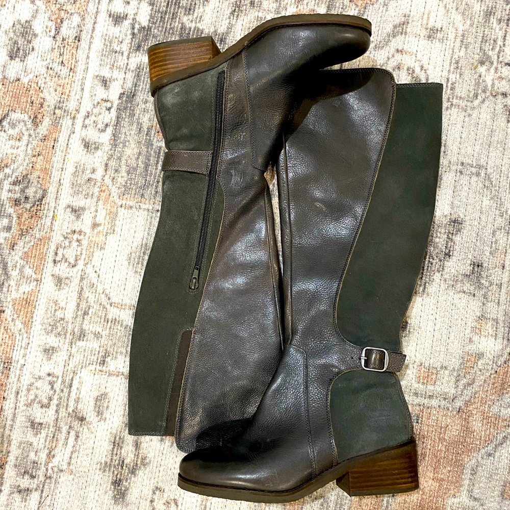 Lucky brand leather riding boot